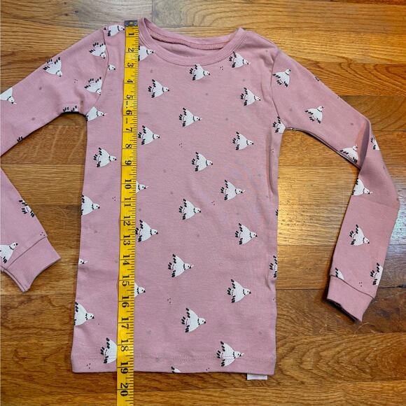 Petit Lemi Kids Girls 6x Bird Animal Print Long Sleeve Crewneck asleep Shirt Top - Picture 3 of 8